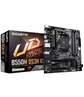 GIGABYTE B550M DS3H R2 Placa base - Procesadores AMD Ryzen 5000, VRM de 5+3 fases, hasta 4733 MHz DDR4 (O.C.), 1x M.2 PCIe 4.0..