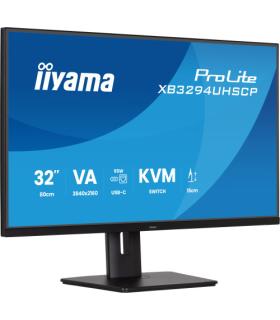 MONITOR IIYAMA, 32 PULGADAS, VA 4K BASE USB-C (95W), CONMUTADOR KVM, PUERTO LAN, COMPATIBILIDAD PIP/PBP