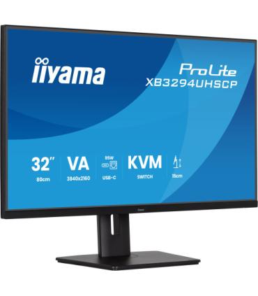 MONITOR IIYAMA, 32 PULGADAS, VA 4K BASE USB-C (95W), CONMUTADOR KVM, PUERTO LAN, COMPATIBILIDAD PIP/PBP