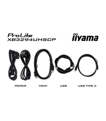 MONITOR IIYAMA, 32 PULGADAS, VA 4K BASE USB-C (95W), CONMUTADOR KVM, PUERTO LAN, COMPATIBILIDAD PIP/PBP