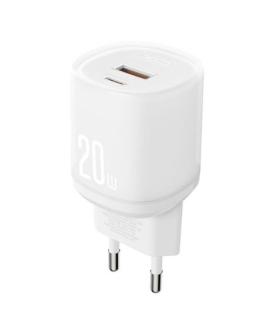 XO L144 Cargador de Corriente 20W - USB-A y USB-C - PD 3.0 - Color Blanco