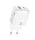 XO L158 Cargador de Corriente 20W - USB-A y USB-C - Alto Rendimiento - Color Blanco