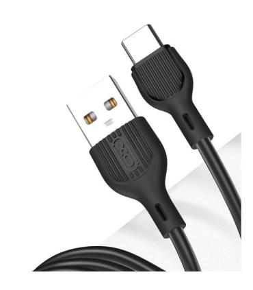 XO NB200TC2 Cable USB-A Macho a USB-C - Carga y Transmision de Datos Alta Velocidad - 2.1A - 2m - Color Negro