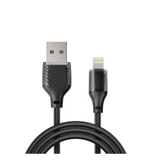 XO Cable USB-A Macho a Lightning - Carga y Transmision de Datos Alta Velocidad - 6A - 1m - Color Negro
