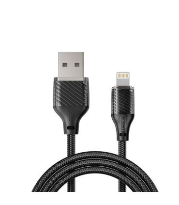 XO Cable USB-A Macho a Lightning - Carga y Transmision de Datos Alta Velocidad - 6A - 1m - Color Negro