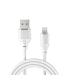 XO Cable USB-A Macho a Lightning - Carga y Transmision de Datos Alta Velocidad - 6A - 1m - Color Blanco