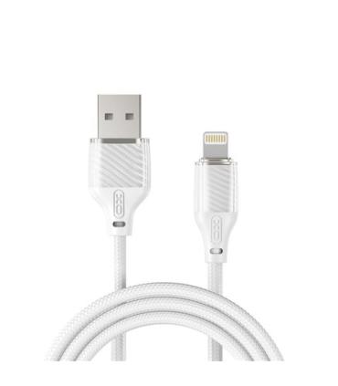 XO Cable USB-A Macho a Lightning - Carga y Transmision de Datos Alta Velocidad - 6A - 1m - Color Blanco