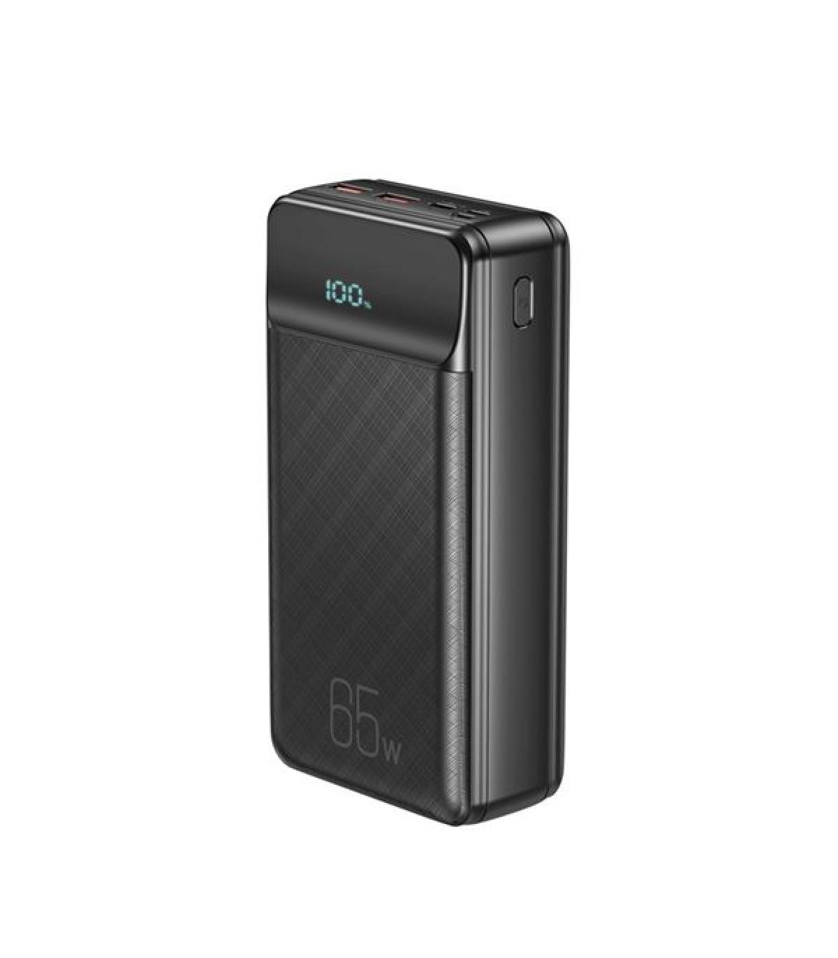 XO PR201 Powerbank 30000mAh - Entrada USB-C y Lightning - Salida USB-A y USB-C - 65W - Pantalla LCD - Color Negro