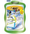 Bic Velleda Kids Pizarra Escolar Blanca y Milimetrada + 1 Marcador Velleda Azul + 1 Borrador - Dimensiones: 20x30cm - Colores Al
