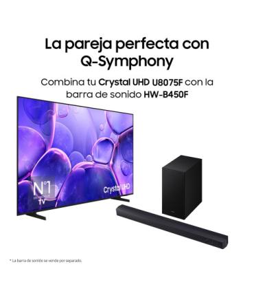 Samsung TV 65" Crystal UHD U8075F 4K Smart TV 2025