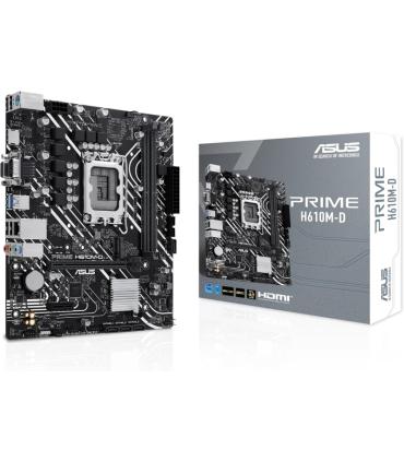 Asus Prime H610M-D Placa Base Intel1700 2x DDR5 - HDMI, M.2, PCIe3.0, 4x Sata III, USB 3.2, MicroATX