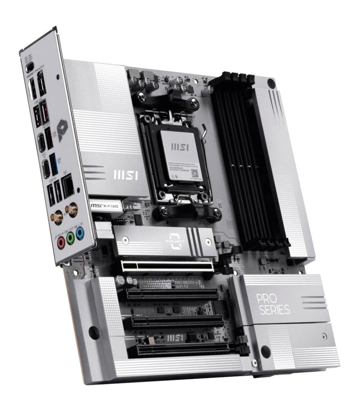 PLACA MSI PRO B850M-A WIFI PZ,AMD,AM5,B850,4DDR5,256GB,1HDMI+1DP,4SATA3+2M.2,5G LAN,6USB3.2,MATX