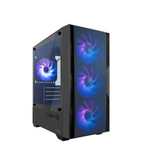 Coolbox GM220 MPFusion Caja Torre Micro ATX - Lateral Cristal Templado - Tamaño HDD 2.5", 3.5" - USB-A 3.2, USB-C y Audio - 4 Ve