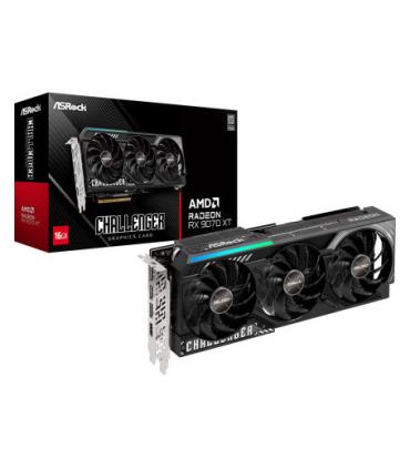 VGA ASROCK RX 9070 XT CHALLENGER,AMD,RX9070XT,16GB,GDDR6,256BIT,1HDMI+3DP (RX9070XT CL 16G