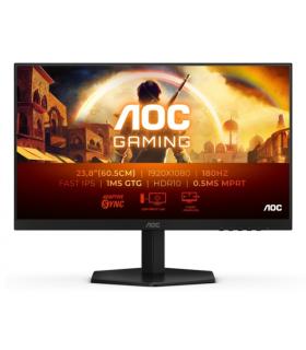 AOC 24G42E Monitor 23.8" LED FastIPS FHD 180Hz - Respuesta 1ms - HDMI, DisplayPort - VESA 100x100mm - Color Negro