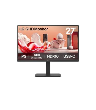 MONITOR LG, 27 PULGADAS, 27BA65QB, 68,6 CM, 2560 X 1440 PIXELES, WIDE QUAD HD, LED, 5 MS, NEGRO
