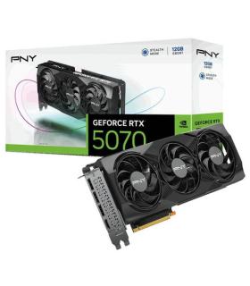 PNY GeForce RTX 5070 OC Tarjeta Grafica 12GB GDDR7 Overclocked, Triple Fan, 1X HDMI, 3X DisplayPorts