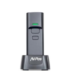 AVPos BT03 Lector de Codigos Portatil - Códigos 1D, 2D y QR - USB, Wireless 2.4 y Bluetooth - 1100mAh - Base Incluida - Color Ne