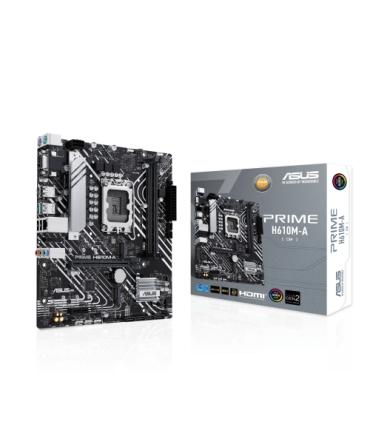 Asus Prime H610M-A-CSM Placa Base Intel 1700 2x DDR5, 2x M2, 4x Sata III, PCIe 3.0, 4.0, USB 2.0, 3.2, RJ-45, HDMI, DisplayPort.