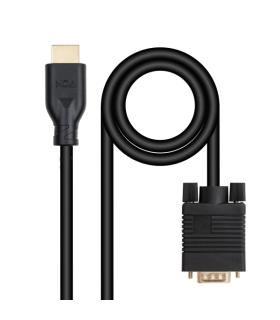 Nanocable Cable Conversor VGA a HDMI - VGA/M-HDMI/M - 1.8m - Color Negro
