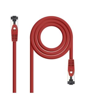 Nanocable Cable Red Latiguillo Cat.8.1 2Ghz LSZH SSTP AWG26 - Longitud 0.5m - Color Rojo