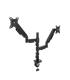 Tooq Soporte de Mesa con Brazos Articulados para 2 Monitores de 17"-32" - Regulable en Altura, Giratorio e Inclinable - Gestion.