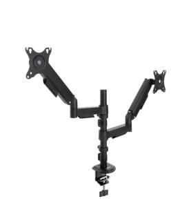 Tooq Soporte de Mesa con Brazos Articulados para 2 Monitores de 17"-32" - Regulable en Altura, Giratorio e Inclinable - Gestion.