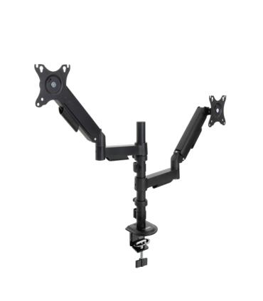Tooq Soporte de Mesa con Brazos Articulados para 2 Monitores de 17"-32" - Regulable en Altura, Giratorio e Inclinable - Gestion.
