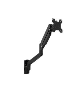 Tooq Soporte de Pared con Brazo Articulado para Monitor de 13"-34" - Piston de Gas - Giratorio e Inclinable - Gestion de Cables.