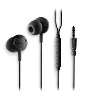 NGS CROSS DRIFT Auriculares Intraurales con Microfono - Jack 3.5mm - Boton Multifuncion - Color Negro
