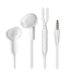 NGS CROSS FLIP Auriculares Intraurales con Microfono - Jack 3,5mm - Boton Multifuncion - Color Blanco