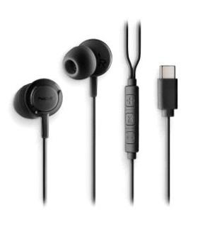NGS CROSS STEP Auriculares Intraurales con Microfono - USB-C - Boton Multifuncion - Color Negro