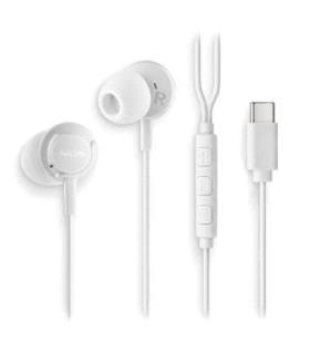 NGS CROSS STEP Auriculares Intraurales con Microfono - USB-C - Boton Multifuncion - Color Blanco