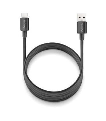 NGS ZYRO-AC Cable USB-C a USB-A - Cargar Rapida - 480 Mbps - 15W - 1 Metro - Color Negro