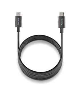 NGS ZYRO 60W-1 Cable USB-C a USB-C - Cargar Rapida - 480 Mbps - 15W - 1 Metro - Color Negro