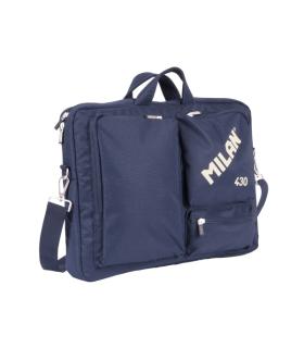 Milan 403 Since 1918 Maletin para Portatiles hasta 17" - Cierre de Cremallera - 3 Compartimentos - 42x34x9cm - Color Azul