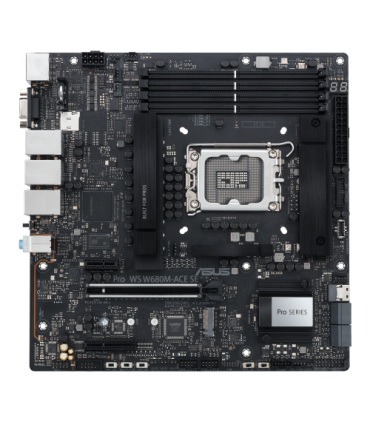 PLACA ASUS PRO WS W680M-ACE SE,INTEL,1700,W680,4DDR5,192MB,VGA+HDMI+DP,GBLAN,4SATA3+2XM.2,2X2.5GB+1GB,8USB3.2,MATX