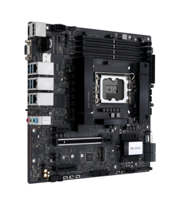 PLACA ASUS PRO WS W680M-ACE SE,INTEL,1700,W680,4DDR5,192MB,VGA+HDMI+DP,GBLAN,4SATA3+2XM.2,2X2.5GB+1GB,8USB3.2,MATX