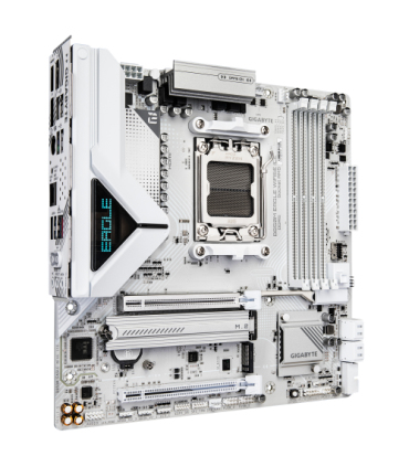 PLACA GIGABYTE B850M EAGLE WIFI6E ICE (BLANCO),AMD,AM5,B850,4DDR5,256GB,1HDMI+1DP,4SATA3+3M.2,GBELAN+WIFI6E+BT5.3,4USB3.2,MATX