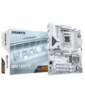 PLACA GIGABYTE B850 EAGLE ICE (BLANCO),AMD,AM5,B850,4DDR5,256GB,1HDMI+1DP,4SATA3+3M.2,2.5GBE,5USB3.2,ATX