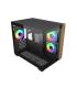Cooler Master Elite 481 Wood Caja Minitorre - 3 Ventiladores 120mm RGB - Vista Panoramica - Soporte MicroATX/Mini-ITX - Doble Ca
