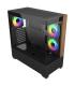 Cooler Master Elite 690 Wood Caja Semitorre ATX/MicroATX/Mini-ITX - 3 Ventiladores 120mm RGB - Vista Panoramica - Doble Camara..