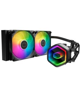 Cooler Master Masterliquid 240 Core II Lite ARGB Kit de Refrigeracion Liquida - Ventiladores Preinstalados - Tubos de 400mm - Il