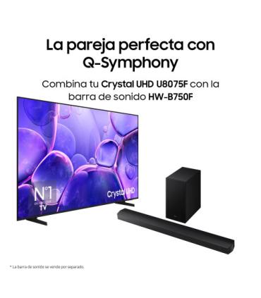 Samsung TV 75" Crystal UHD U8075F 4K Smart TV 2025