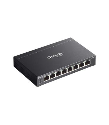 TP-Link Omada ES208GP switch Gestionado L2 Gigabit Ethernet (10/100/1000) Energía sobre Ethernet (PoE) DIN rail Negro