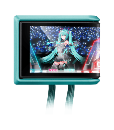 ASUS ROG RYUO IV 360 ARGB Hatsune Miku Edition Procesador Sistema de refrigeración líquida todo en uno 12 cm Negro, Turquesa