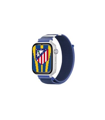 Savefamily Reloj Inteligente Infantil Savewatch Plus Edicion Atletico de Madrid con GPS y Llamada - Correa Tela Azul