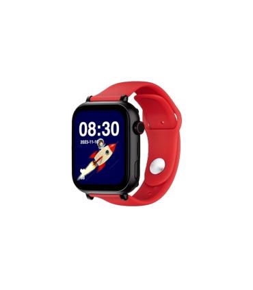 Savefamily Reloj Inteligente Infantil SaveWatch Plus con GPS y Llamada - IP67 - Boton SOS - Carcasa Negra - Correa Silicona Roja