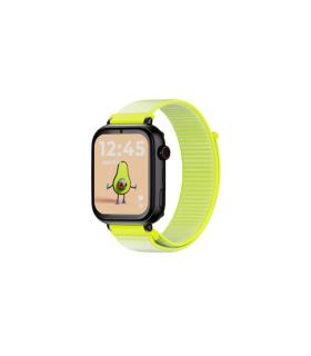 Savefamily Reloj Inteligente Infantil SaveWatch Plus con GPS y Llamada - IP67 - Boton SOS - Carcasa Negra - Correa Tela Fluor