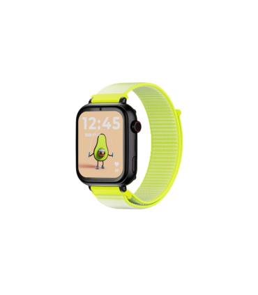 Savefamily Reloj Inteligente Infantil SaveWatch Plus con GPS y Llamada - IP67 - Boton SOS - Carcasa Negra - Correa Tela Fluor